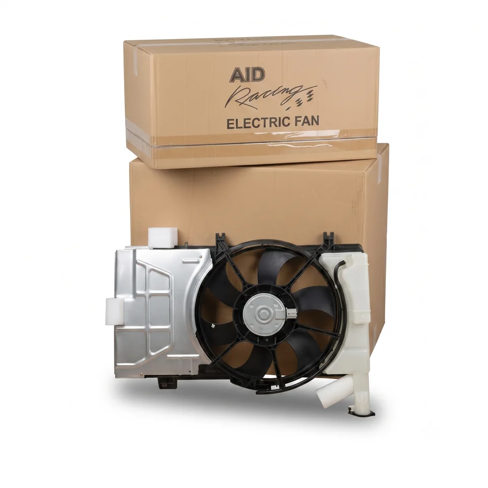 Electroventilador automotriz mostrado en el material de LUNDS